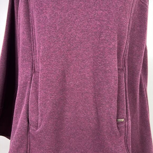 UGG Women's‎ Size XS/S Charlynne Poncho Maroon Cowl Neck Fleece Poncho - Picture 5 of 9